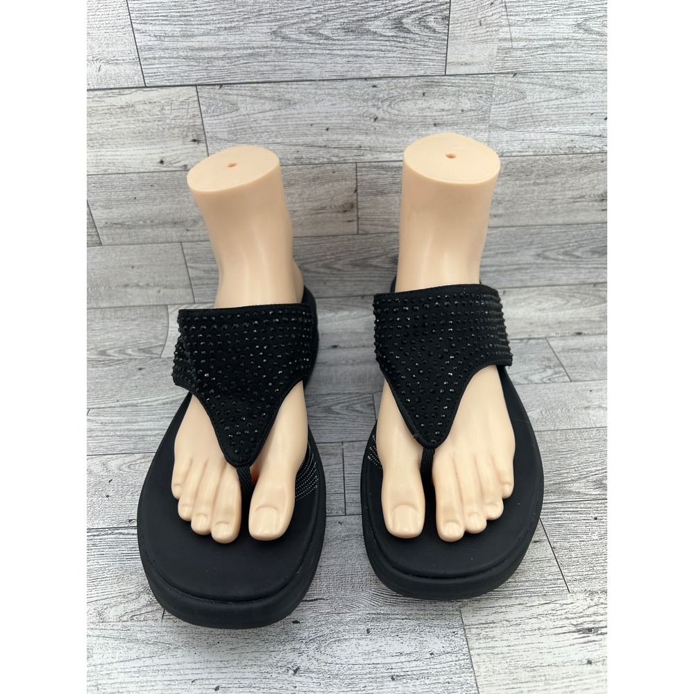 Clarks Black Embellished Thong Sandals - Picture 11 of 14